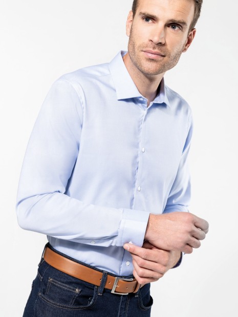Chemises à personnaliser KARIBAN Chemise Oxford pinpoint manches longues homme 