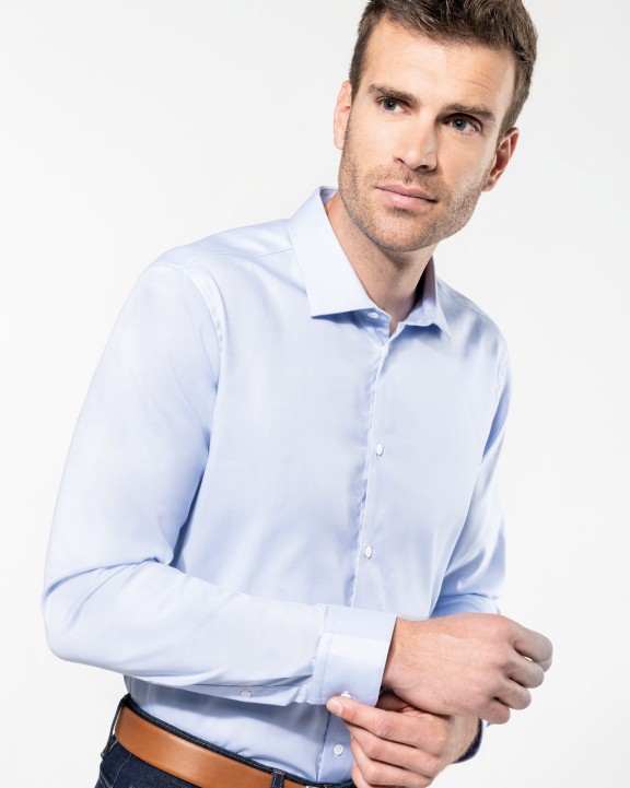 Hemd KARIBAN Pinpoint Oxford-herenhemd lange mouwen voor bedrukking &amp; borduring