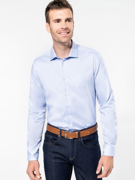 Chemises à personnaliser KARIBAN Chemise Oxford pinpoint manches longues homme 