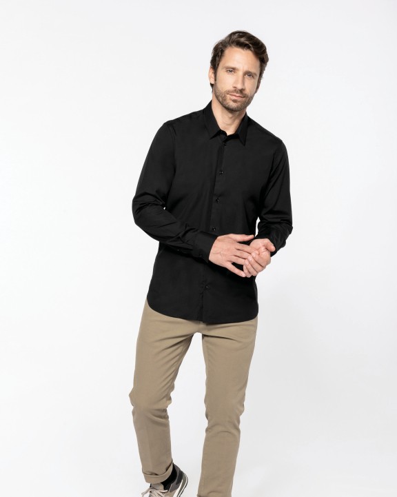 Chemise personnalisable KARIBAN Chemise popeline manches longues homme