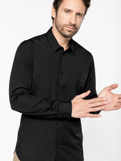 Chemises à personnaliser KARIBAN Chemise popeline manches longues homme 