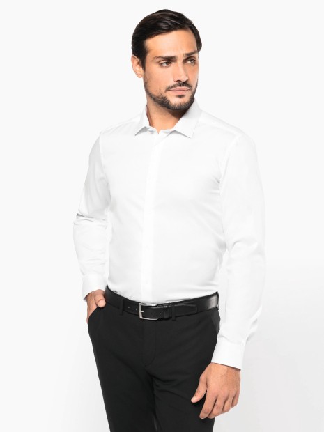 Chemises à personnaliser KARIBAN Chemise twill manches longues homme 