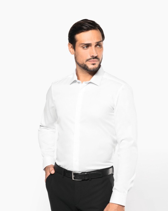 Hemd KARIBAN Herenoverhemd van twill met lange mouwen voor bedrukking &amp; borduring