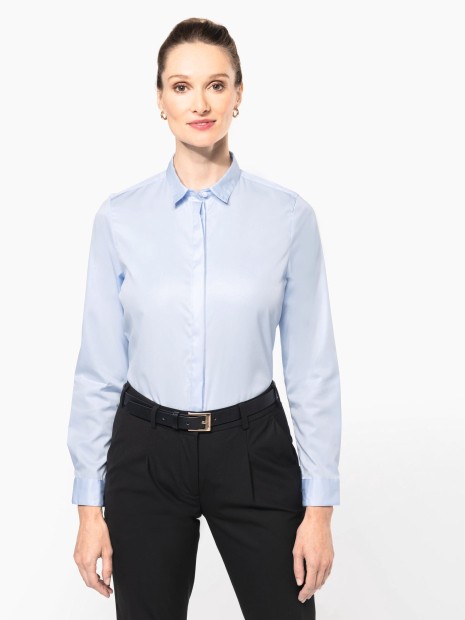 Chemises à personnaliser KARIBAN Chemise twill manches longues femme 