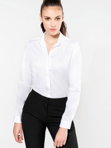 Chemises à personnaliser KARIBAN Chemise twill manches longues femme 
