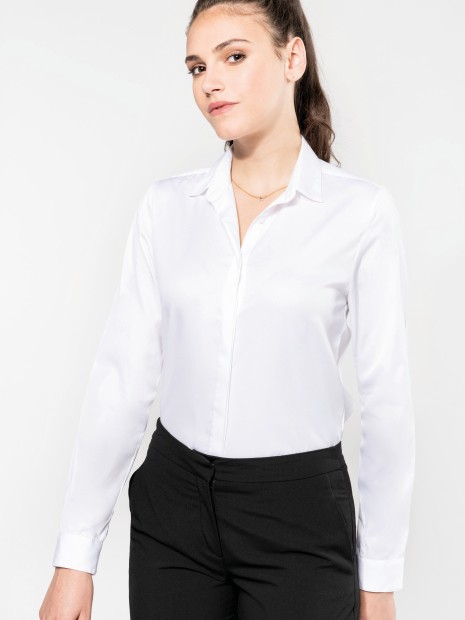 Chemises à personnaliser KARIBAN Chemise twill manches longues femme 