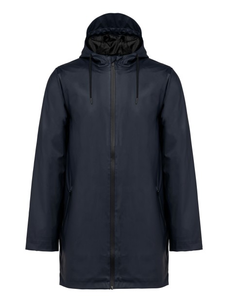 KARIBAN Veste de pluie unisexe bleu marine profond personnalisable