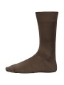 KARIBAN Chaussettes jersey coton fil d'Écosse homme chocolat personnalisable