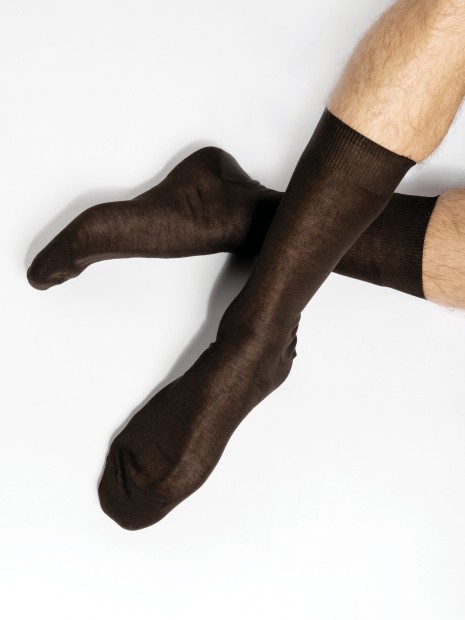 Accessoires à personnaliser KARIBAN Chaussettes jersey coton fil d'Écosse homme 