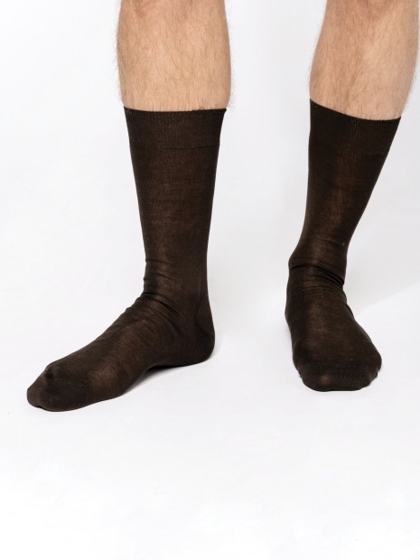Accessoires à personnaliser KARIBAN Chaussettes jersey coton fil d'Écosse homme 