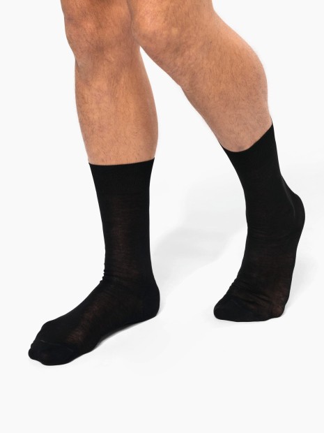 Accessoires à personnaliser KARIBAN Chaussettes jersey coton fil d'Écosse homme 