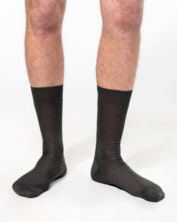 KARIBAN 4 x 2 Fil d'Écosse Herrensocken aus Baumwollripp Accessoire personalisierbar