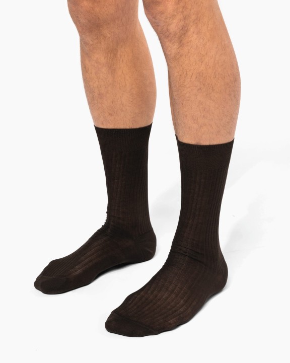 KARIBAN 4 x 2 Fil d'Écosse Herrensocken aus Baumwollripp Accessoire personalisierbar