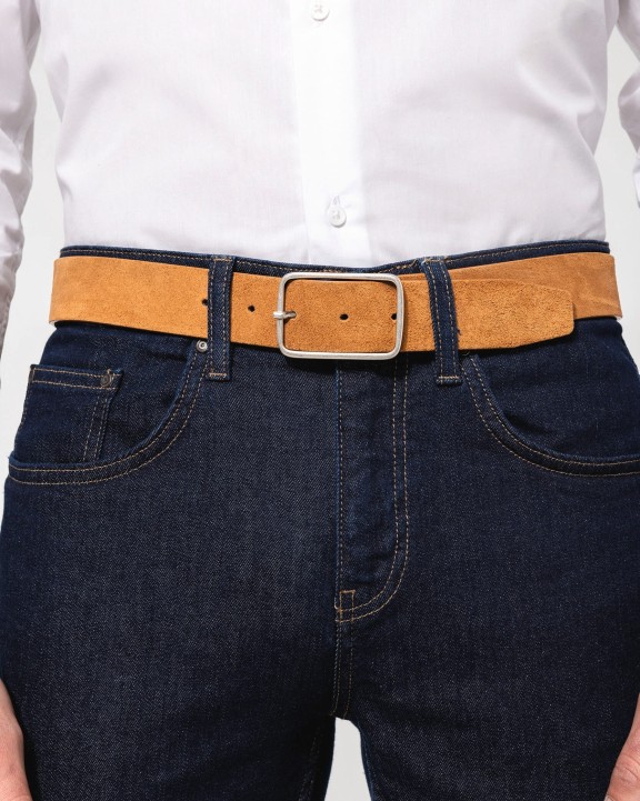 KARIBAN Veloursledergürtel für Herren Accessoire personalisierbar