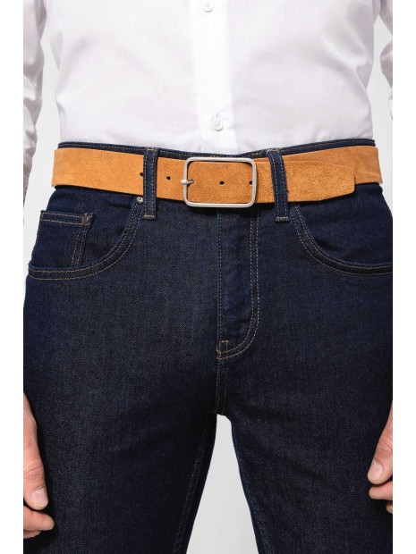KARIBAN Ceinture cuir  velours homme  personnalisable