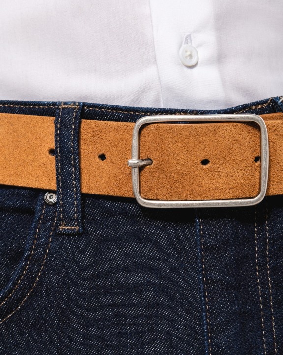 KARIBAN Veloursledergürtel für Herren Accessoire personalisierbar