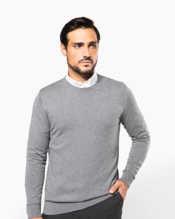 KARIBAN Supima®-Herrenpullover mit Rundhalsausschnitt Pullover personalisierbar