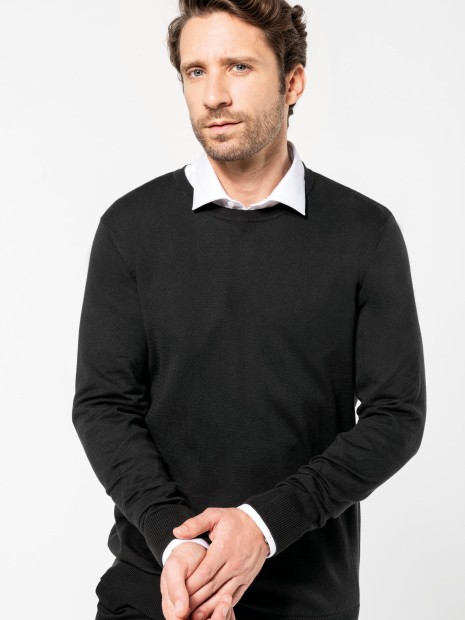 Pulls à personnaliser KARIBAN Pull Supima® col rond homme 
