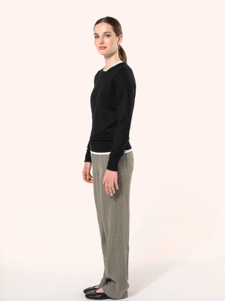 Pulls à personnaliser KARIBAN Pull Supima® col rond  femme 