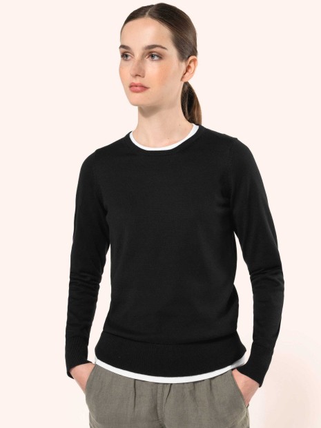 Pulls à personnaliser KARIBAN Pull Supima® col rond  femme 