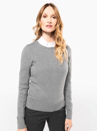 Pull Supima® col rond  femme