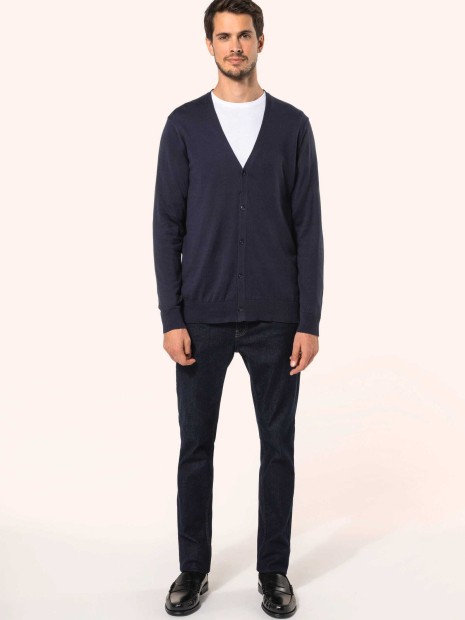 Pulls à personnaliser KARIBAN Cardigan Supima® homme 