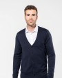 KARIBAN Herren Supima® Cardigan Pullover personalisierbar