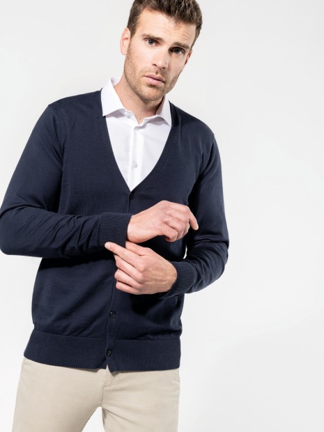 Pulls à personnaliser KARIBAN Cardigan Supima® homme 