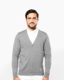 KARIBAN Herren Supima® Cardigan Pullover personalisierbar