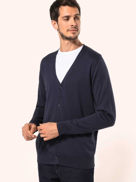 Pulls à personnaliser KARIBAN Cardigan Supima® homme 