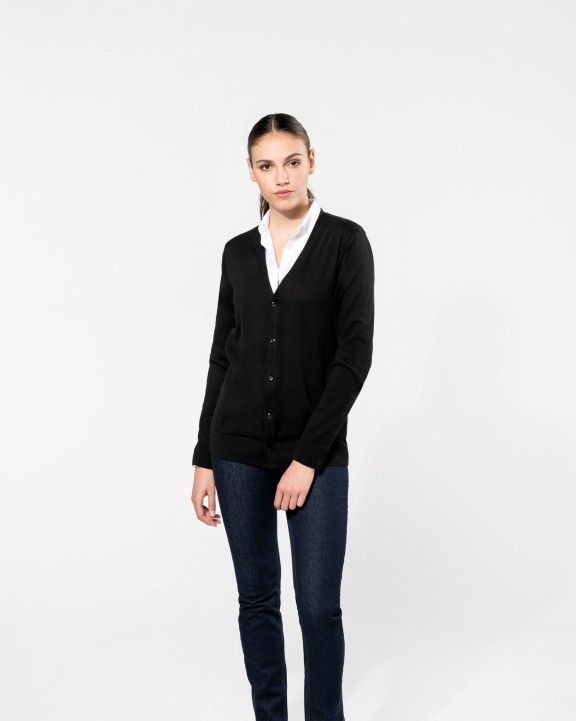 KARIBAN Damen Supima® Cardigan Pullover personalisierbar