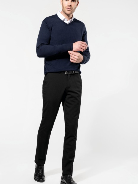 Pulls à personnaliser KARIBAN Pull Mérinos col V homme 