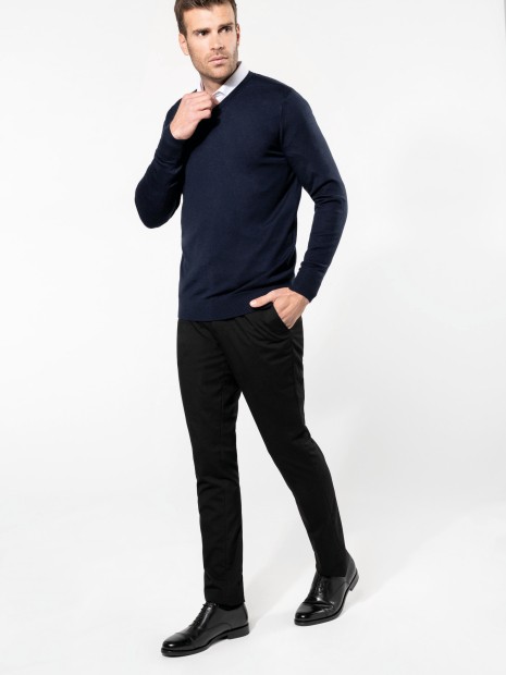 Pulls à personnaliser KARIBAN Pull Mérinos col V homme 