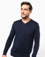 KARIBAN Merino-Herrenpullover mit V-Ausschnitt Pullover personalisierbar