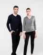 KARIBAN Merino-Damenpullover mit V-Ausschnitt Pullover personalisierbar