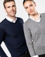 KARIBAN Merino-Damenpullover mit V-Ausschnitt Pullover personalisierbar