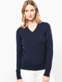 Pulls à personnaliser KARIBAN Pull Mérinos col V femme 