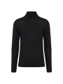 KARIBAN Pull Mérinos col roulé homme noir personnalisable