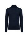 KARIBAN Pull Mérinos col roulé homme bleu marine profond personnalisable