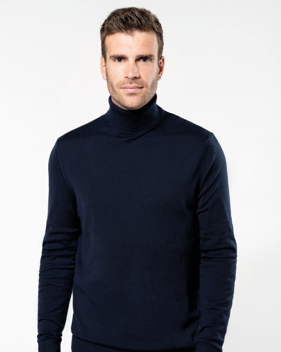 KARIBAN Merino-Herrenpullover mit Rollkragen Pullover personalisierbar