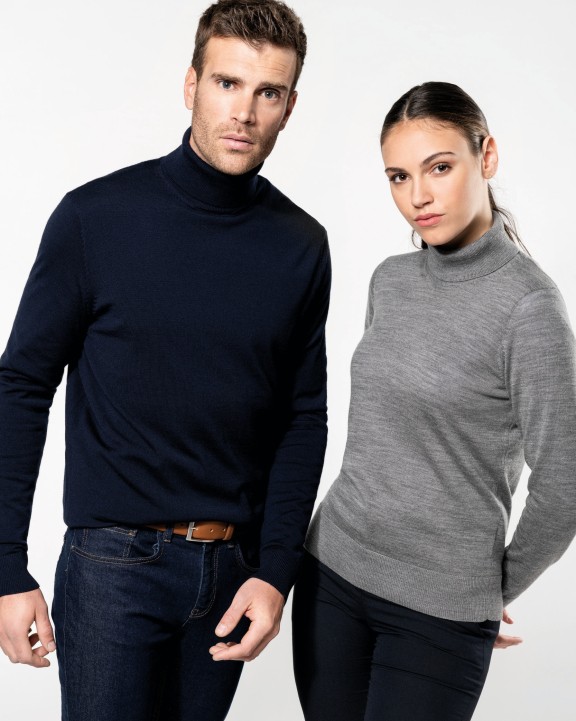 KARIBAN Merino-Damenpullover mit Rollkragen Pullover personalisierbar