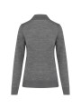 KARIBAN Pull Mérinos col roulé femme grey heather personnalisable
