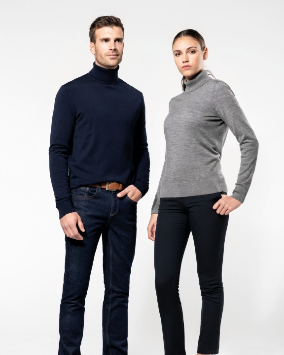 KARIBAN Merino-Damenpullover mit Rollkragen Pullover personalisierbar