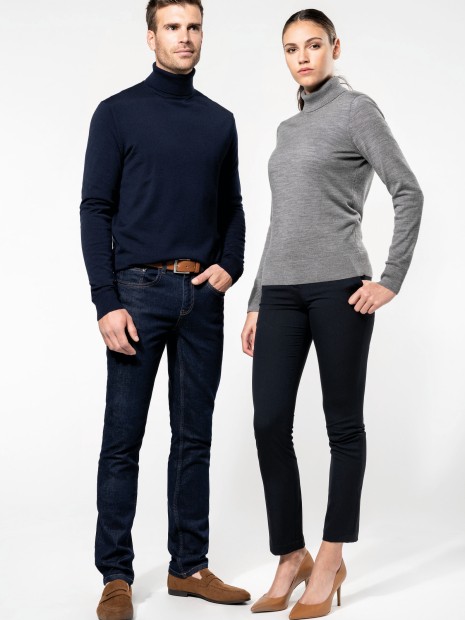 Pulls à personnaliser KARIBAN Pull Mérinos col roulé femme 