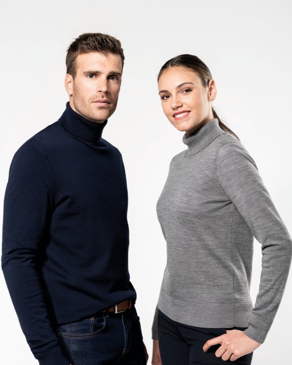 KARIBAN Merino-Damenpullover mit Rollkragen Pullover personalisierbar