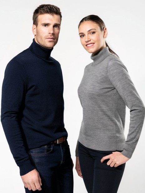 Pulls à personnaliser KARIBAN Pull Mérinos col roulé femme 