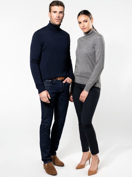 Pulls à personnaliser KARIBAN Pull Mérinos col roulé femme 