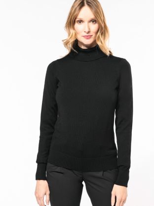 Pull Mérinos col roulé femme