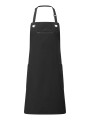 PREMIER Tablier contrasté écoresponsable "Barley" noir/charcoal personnalisable