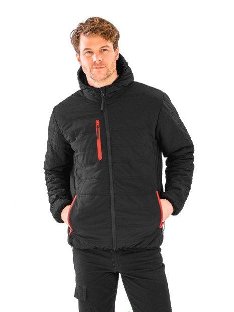 Vestes à personnaliser RESULT Veste matelassée black compass recyclée 